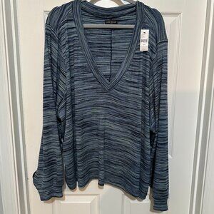Lane Bryant NWT Blue Long Sleeve Shirt size 30/32